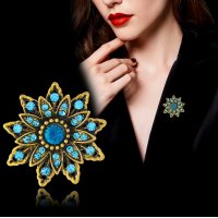 XSB292 - Ancient Gold Flower Brooch